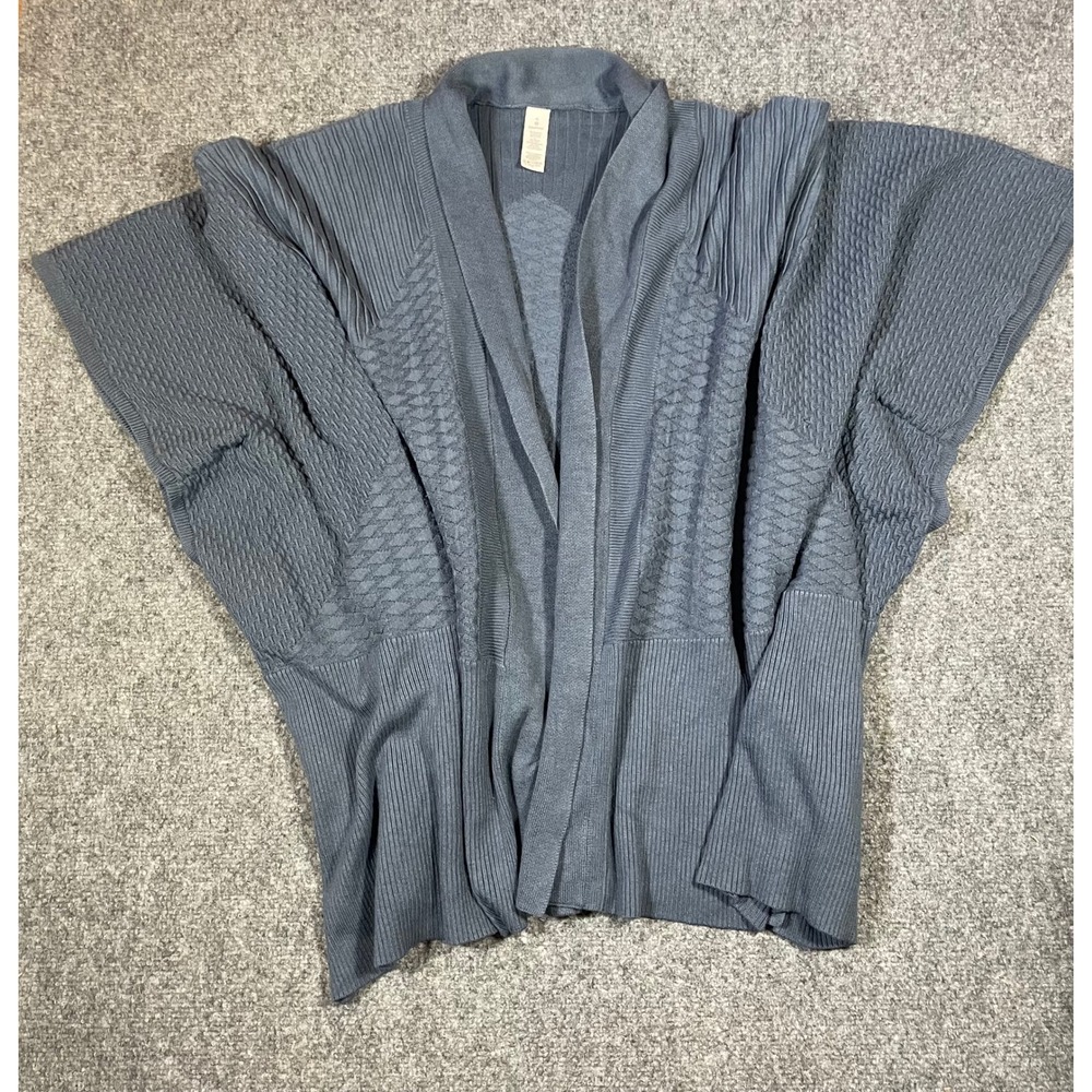 Lululemon Dream Weaver Cardigan Sweater OS Steel Blue Knit‎ Wrap Cape Shawl